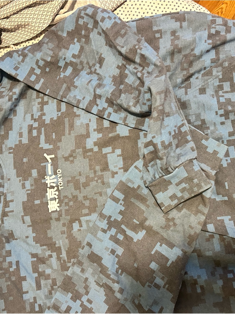 LG Blue & Gray Digital Camo Shirt Jacket